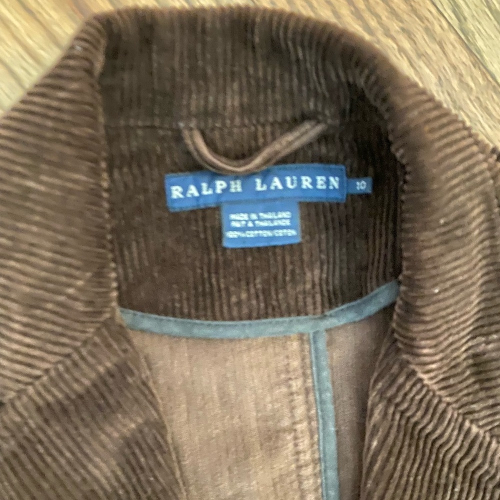Ralph Lauren Brown Corduroy Blazer with Tan Elbow Patches - Picture 2 of 4